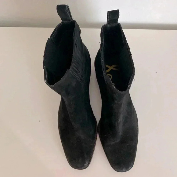 Sam Edelman Black Suede Bronson Bootie 8 - Picture 6 of 12